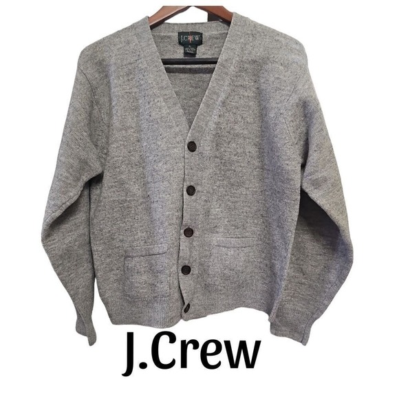 Vintage J.Crew 90s Wool Cardigan Sweater Men's Green Label XL $198 EUC - Picture 1 of 9
